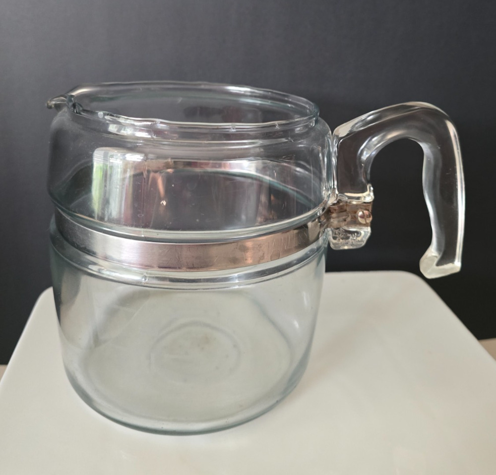 VTG PYREX Flameware Glass Percolator 6 Cup Coffee POT ONLY 7756